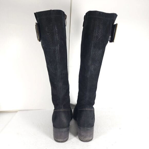 Paul Green Women’s Kendra US8 UK5,5 Knee High Buckle Leather Black Riding Boots - Picture 9 of 12
